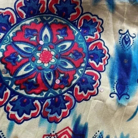 ❤️HP❤️Temptation Italy Multi Color Floral  Boho Canvas crossbody Bag - Picture 7 of 8